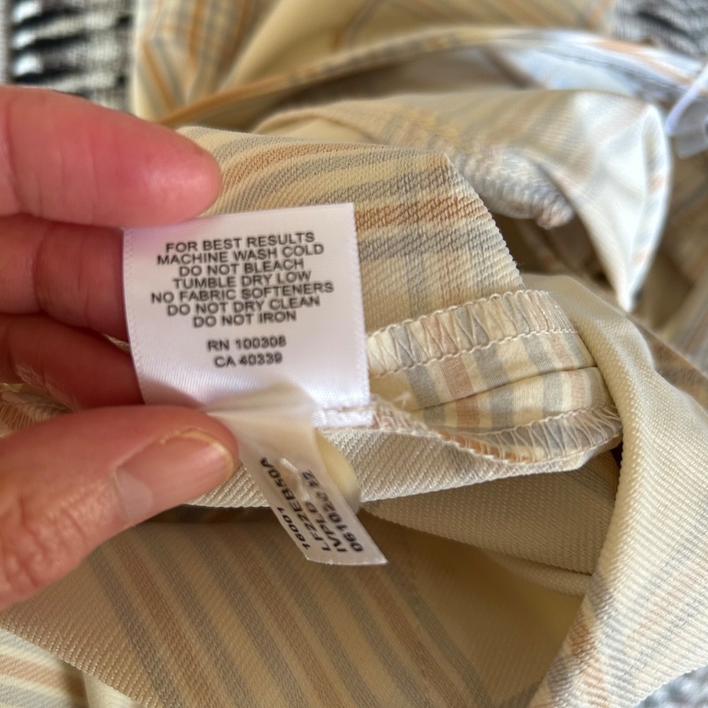 Peter Millar Womens Ivory Plaid Active Wear Pants Size 6 NWT - Picture 2 of 10